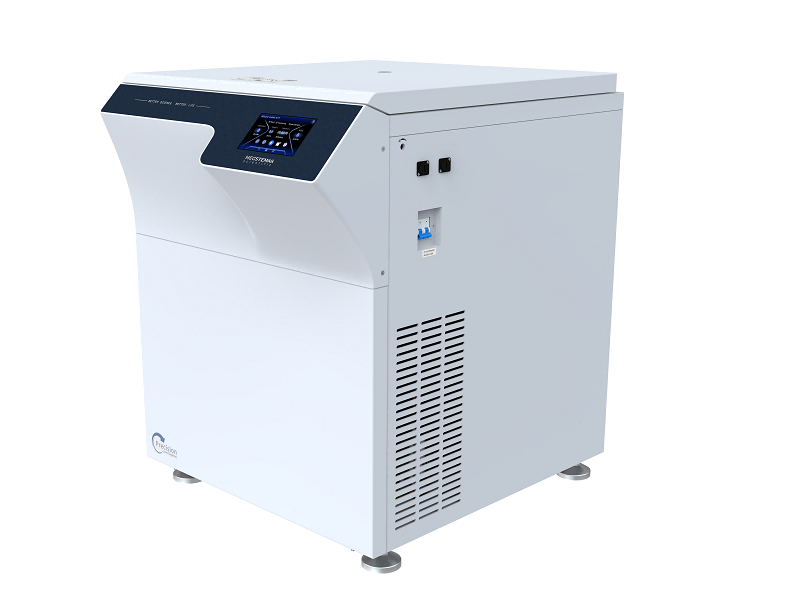 White industrial machine with digital display on a white background