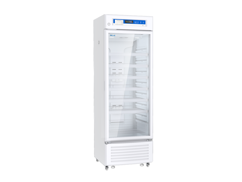 Upright Lab Fridge by Meling on a white background