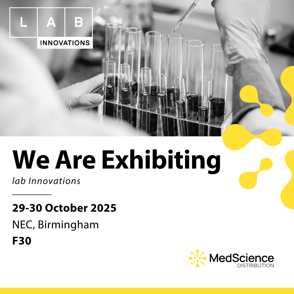 We’re heading to Lab Innovations at the NEC on 29–30 October! 🎉