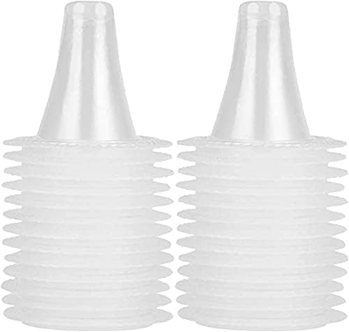 Two clear plastic cups with ribbed bases on a white background
