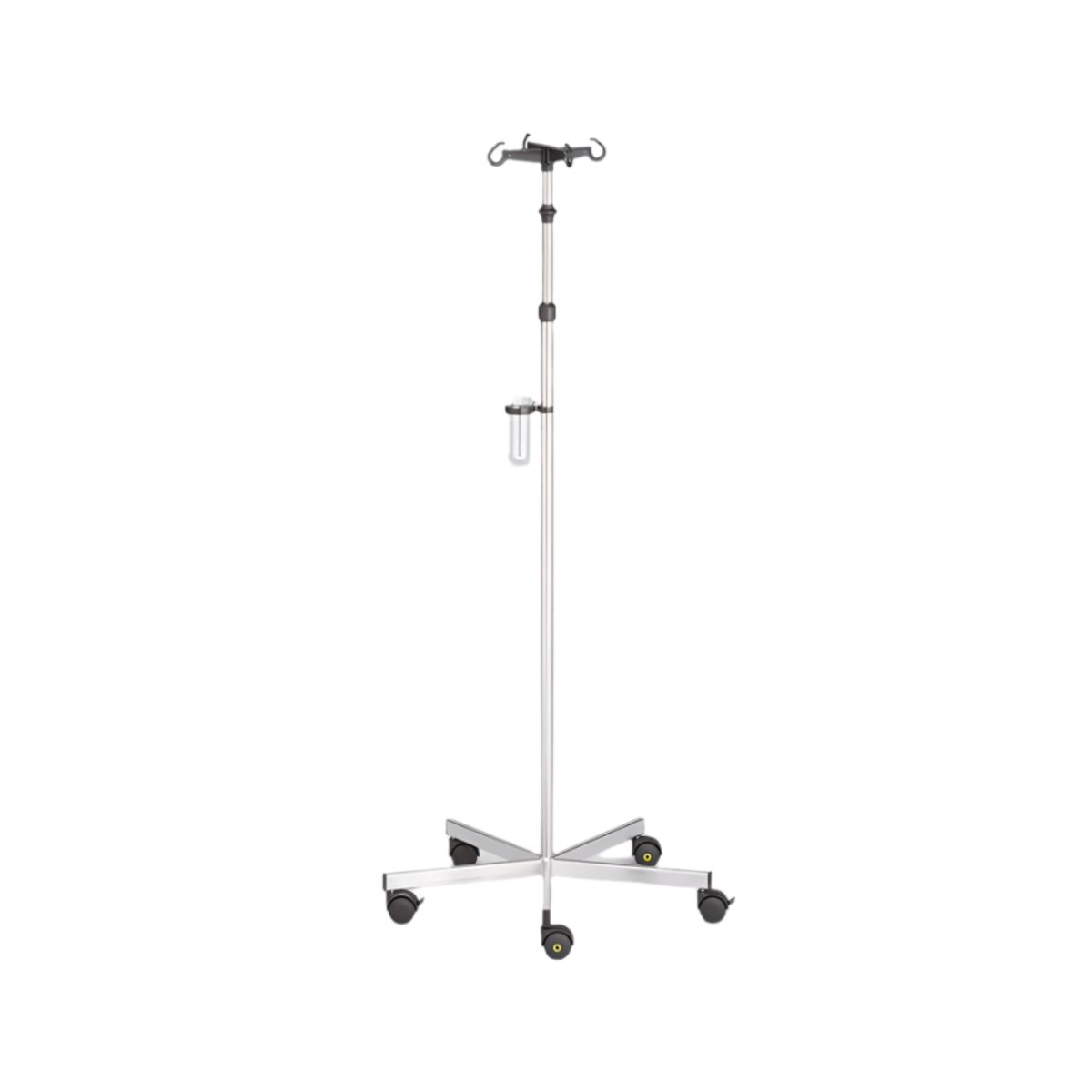 Medical IV stand on a white background