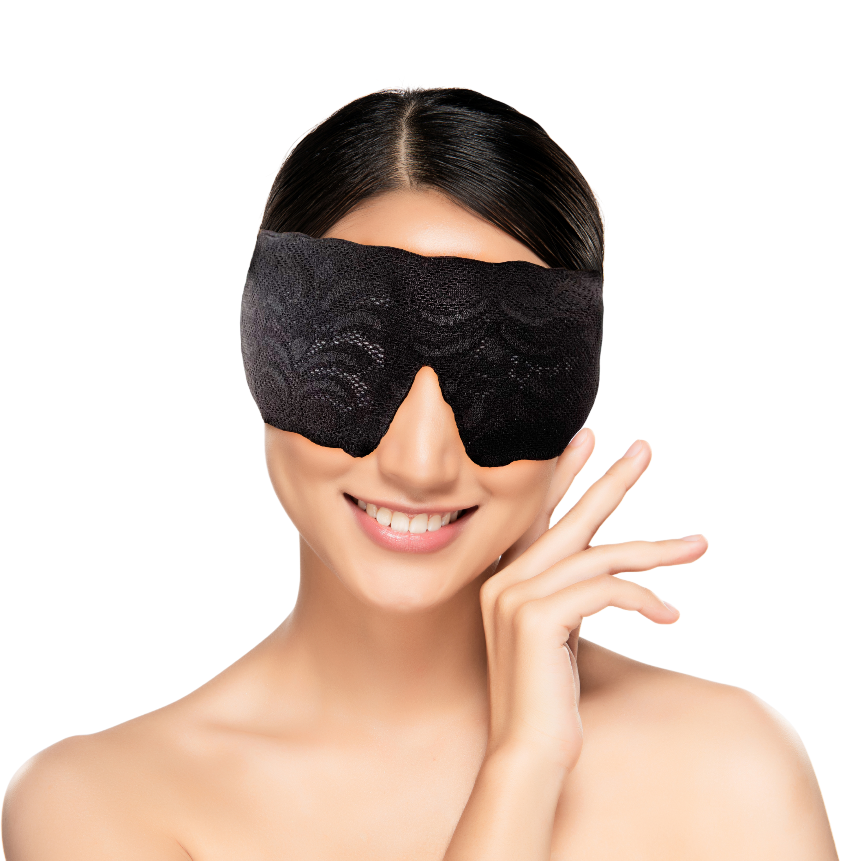 Calla Postoperative Eye Band with Cold Packs – Lace Recovery Eye Mask