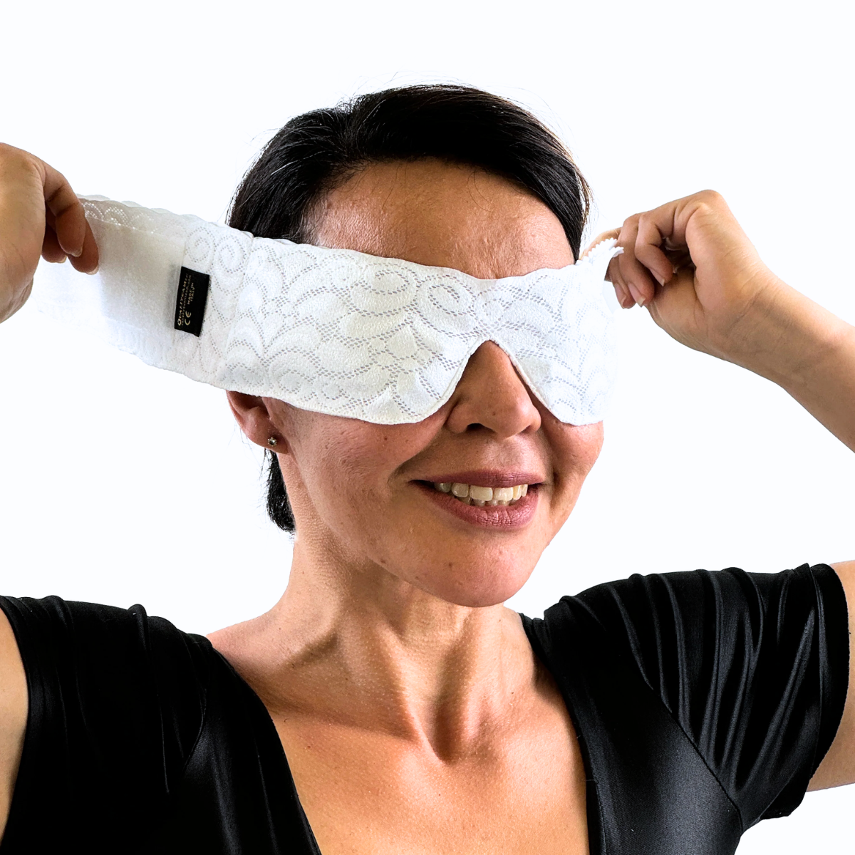 Calla Postoperative Eye Band with Cold Packs – Lace Recovery Eye Mask