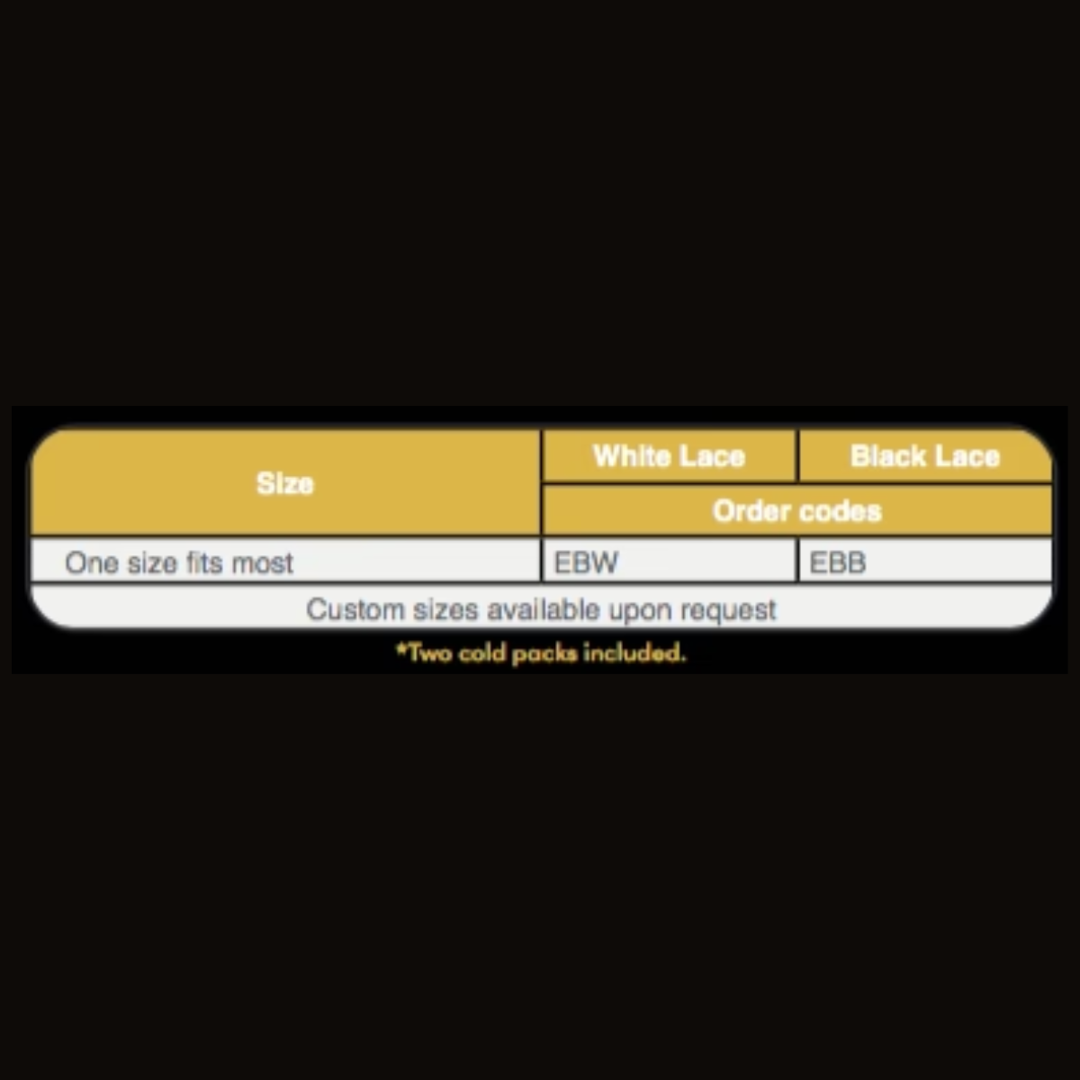 Calla Postoperative Eye Band with Cold Packs – Lace Recovery Eye Mask