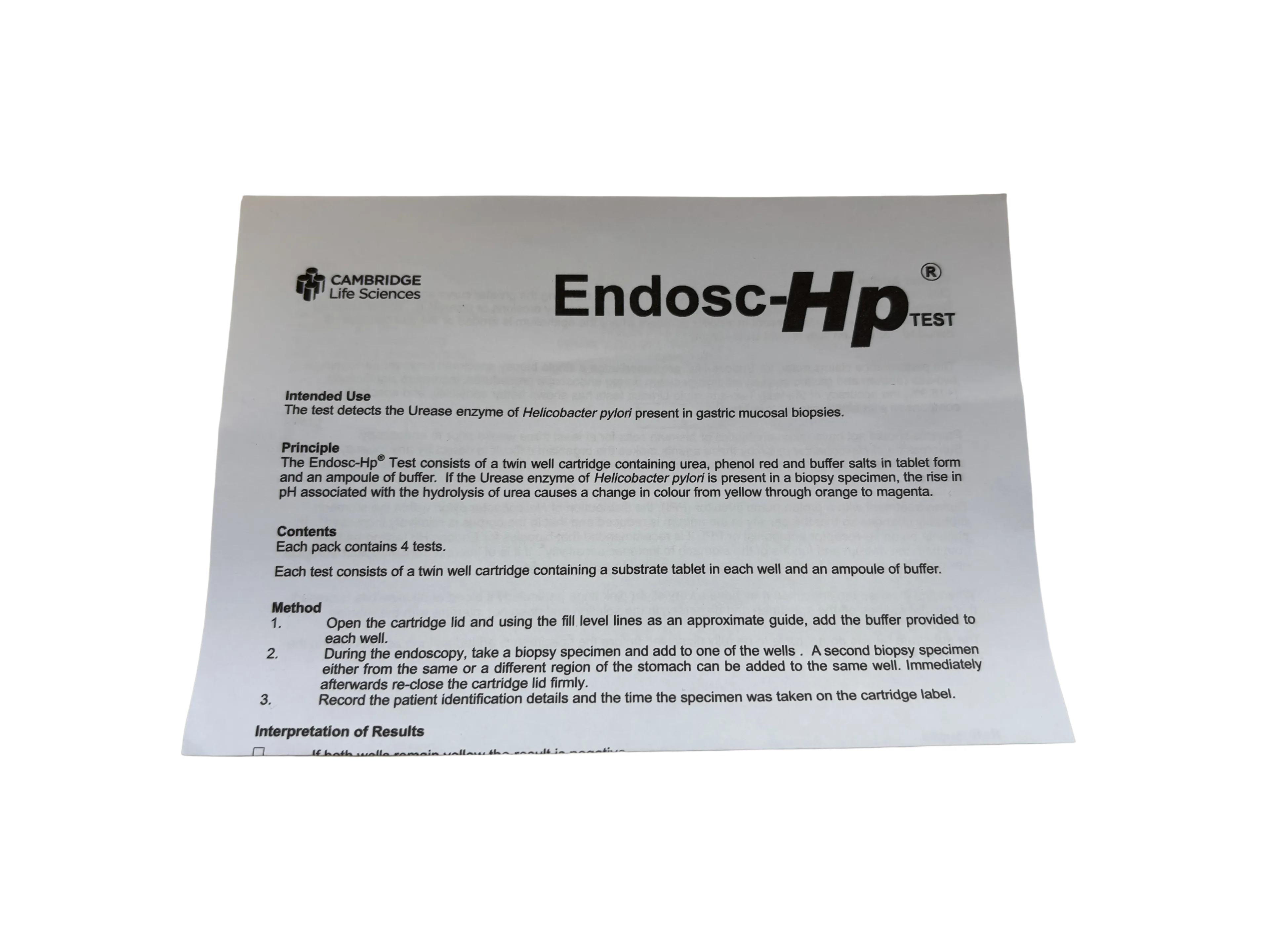 Endosc-Hp H. Pylori Rapid Urease Test