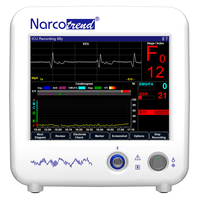 NarcoTrend medical monitor with display screen on a white background