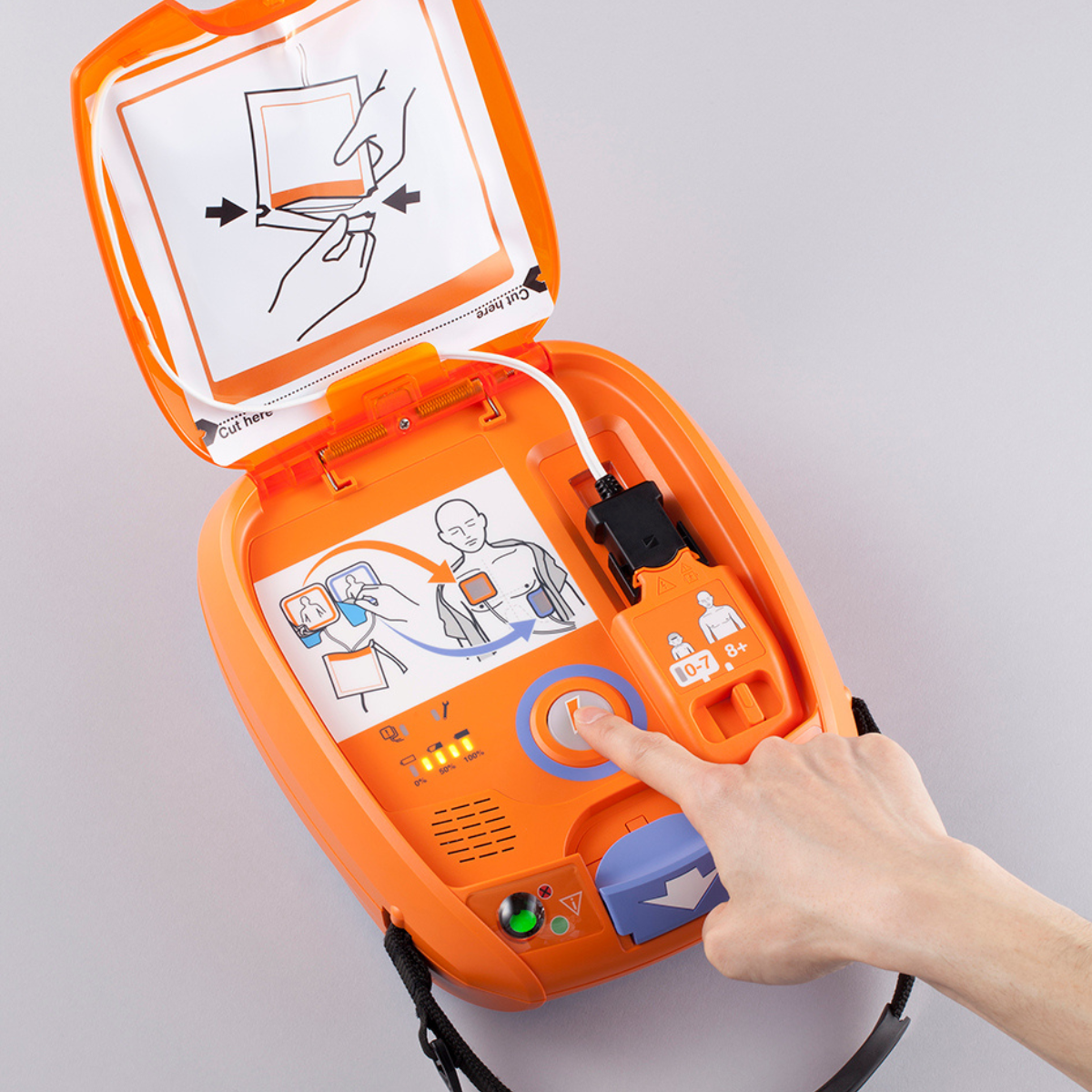 Nihon Kohden AED-3100K fully automatic automated external defibrillator unit.