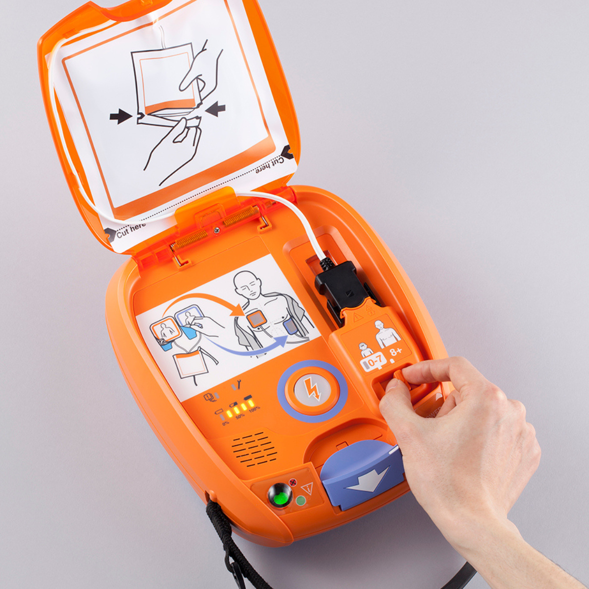Nihon Kohden AED-3100K fully automatic automated external defibrillator unit.