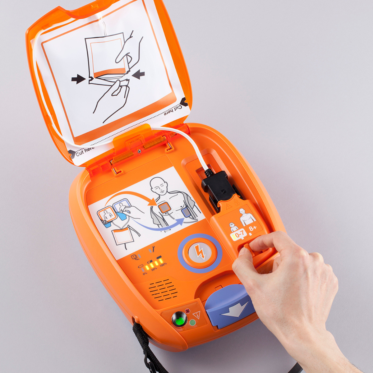 Nihon Kohden AED-3100K fully automatic automated external defibrillator unit.