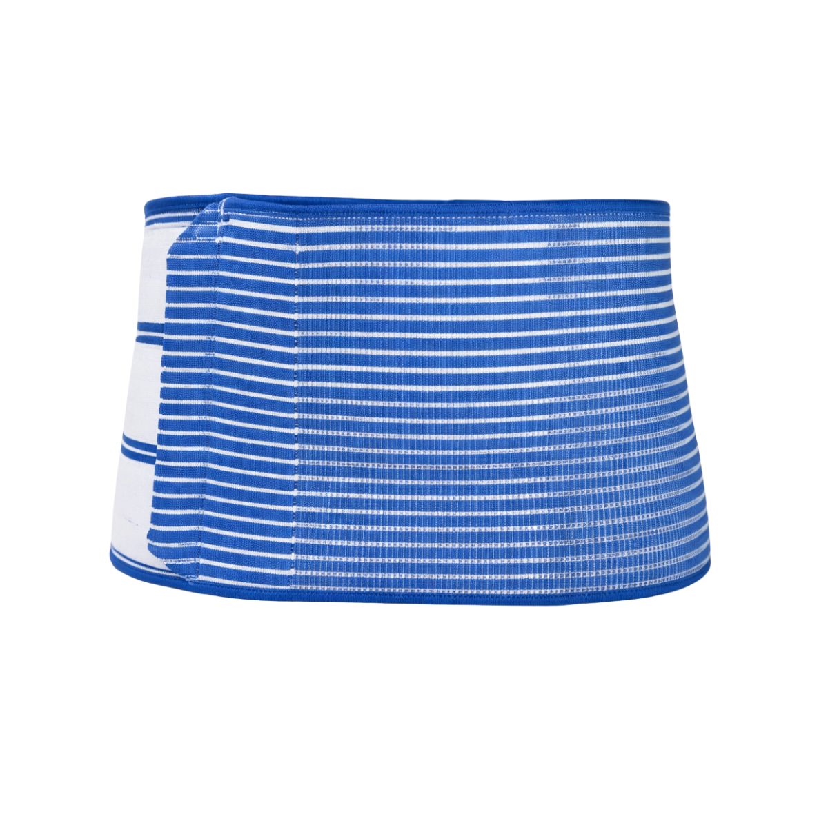 Blue and white striped skirt on a white background