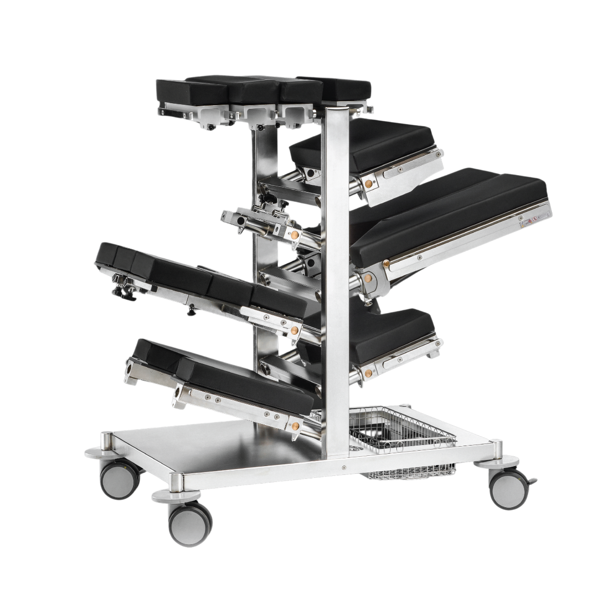 State-of-the-art surgical theatre featuring a versatile, fully adjustable operating table.

