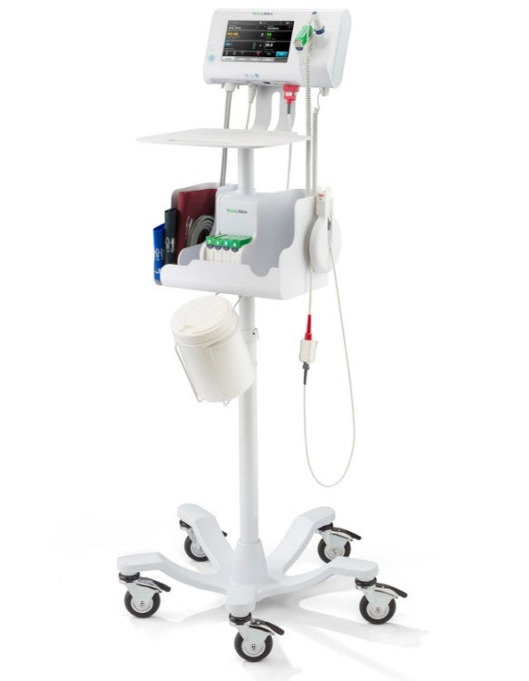 Connex 7000-MWS Mobile Work Surface Stand – Vitals Monitor Stand with Integrated Workspace & Accessories