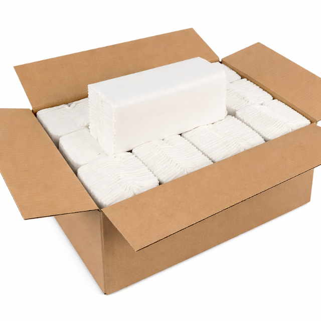 White C-Fold 2-Ply Hand Towels 200mm x 240mm – 15 Sleeves x 160 (Pack of 2400)